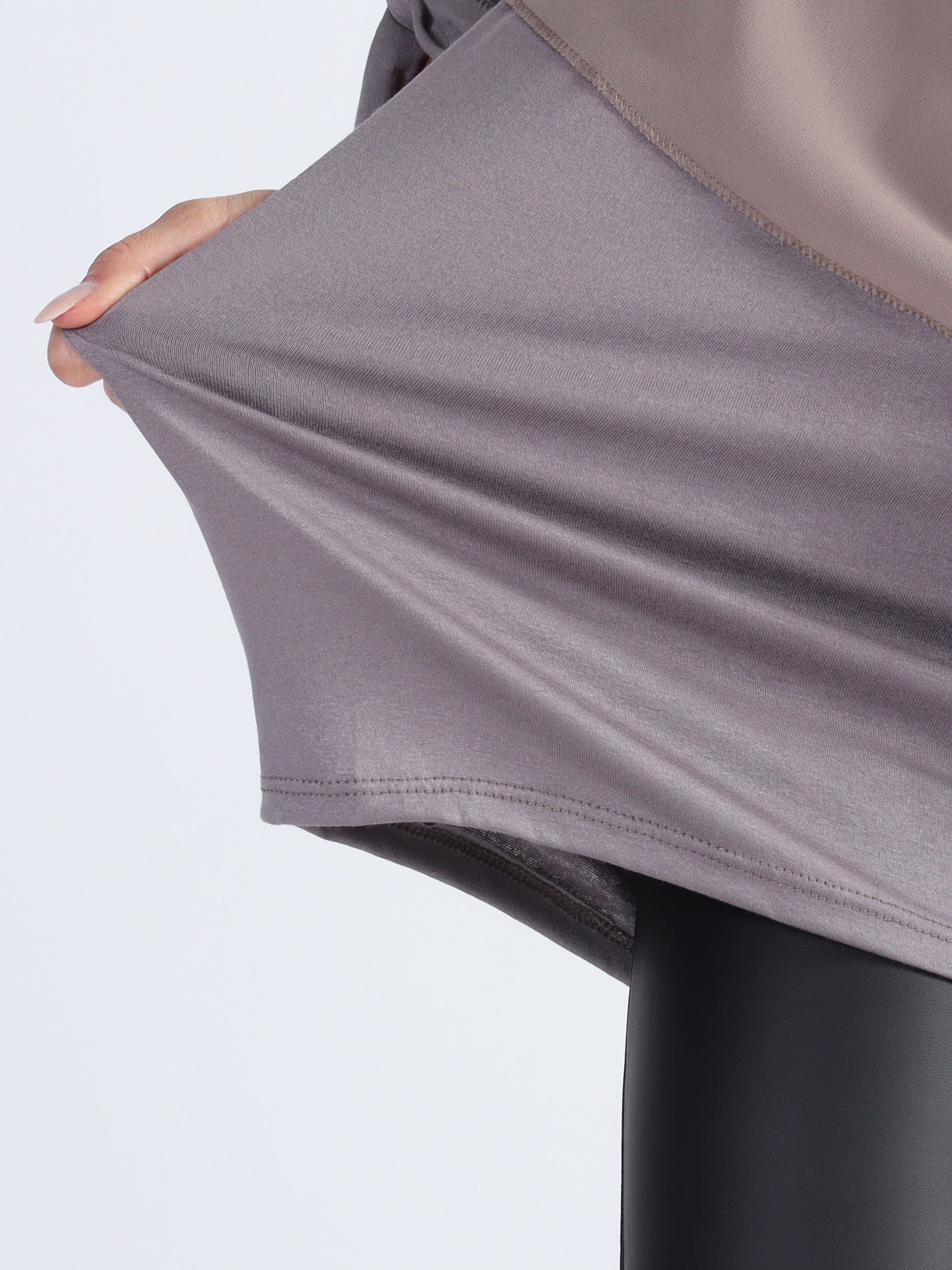 Kenya Shirt - Plus size tunika med chiffonlag